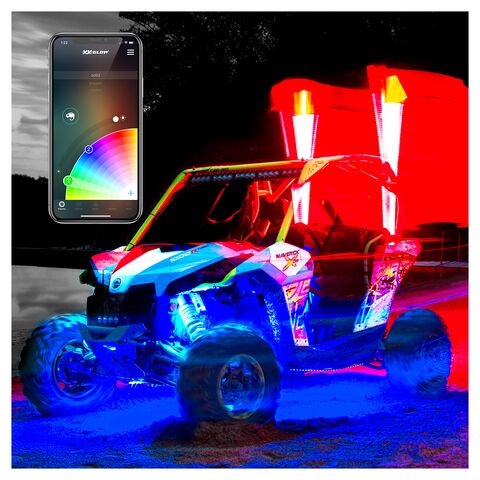 XKGlow 2nd Gen 2-Piece 48" Whip Kit with XKCHROME Controller