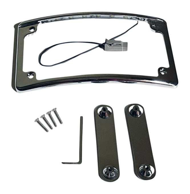 Custom Dynamics Lighted Radius License Plate Frame For Harley CVO