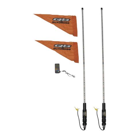 Quad Boss Remote Controlled Dual LED Lighted Whip