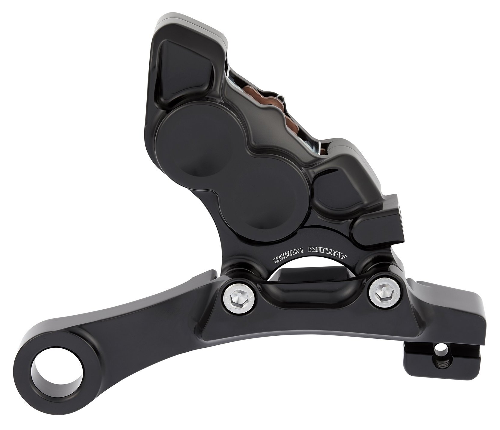 【新品】  Box(Wide) Arlen Ness Rear 4 Piston Caliper & Bracket Kit For Harley Dyna