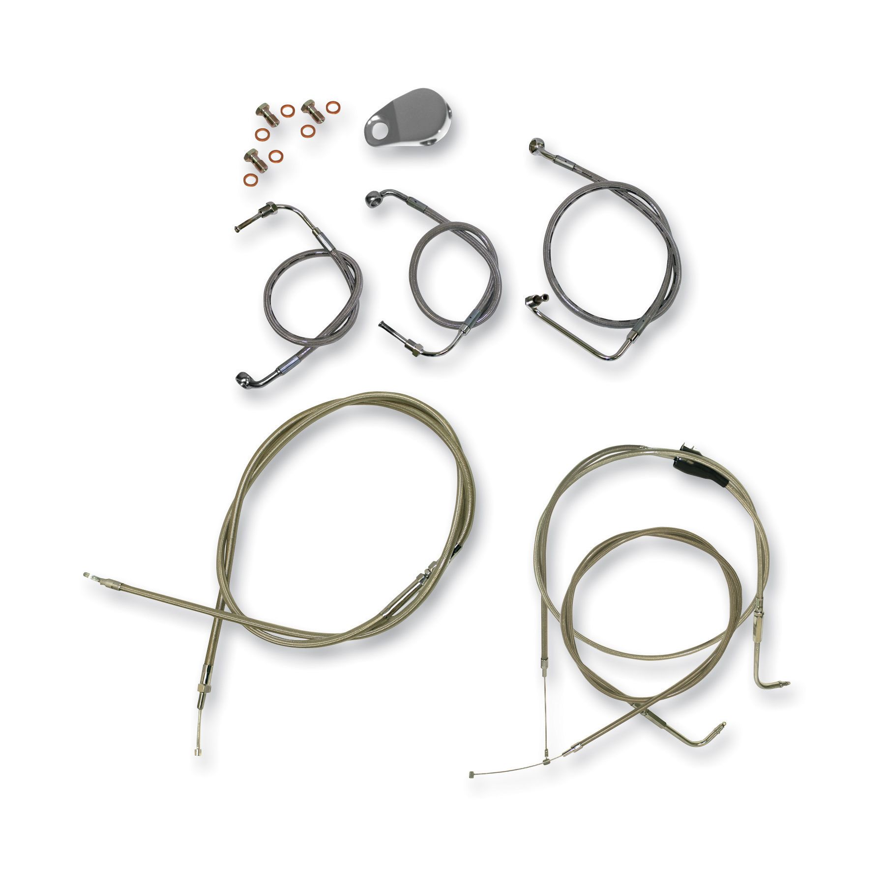 LA Choppers LA Choppers Handlebar Cable And Brake Line Kit For Harley Touring w/ABS 2021-2024 - $429.99 at RevZilla
