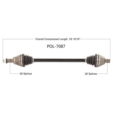 Moose Racing Heavy Duty Rear Axle Polaris RZR Pro XP / 4 2020-2024