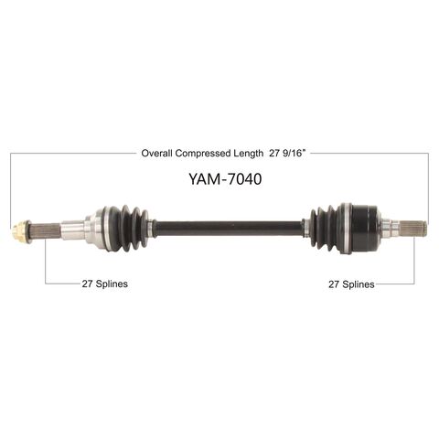 Moose Racing OEM Rear Axle Yamaha Wolverine 850 / X2 / X4 2018-2019