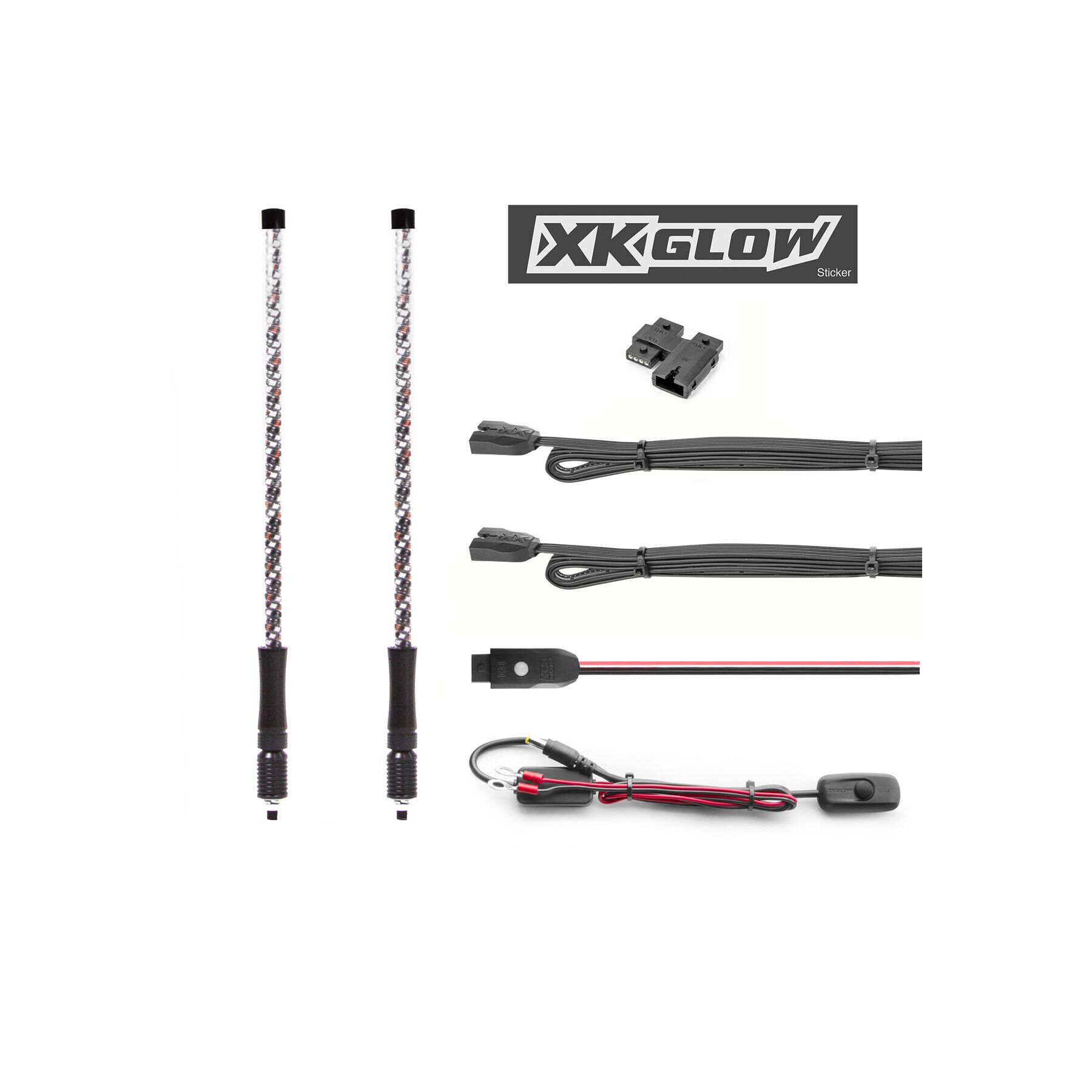 XK-WHIPC-ADV-DM XKGlow 2nd Gen 2-Piece 32 Whip Kit with Dual Mode  sku XK-WHIPC-ADV-DM