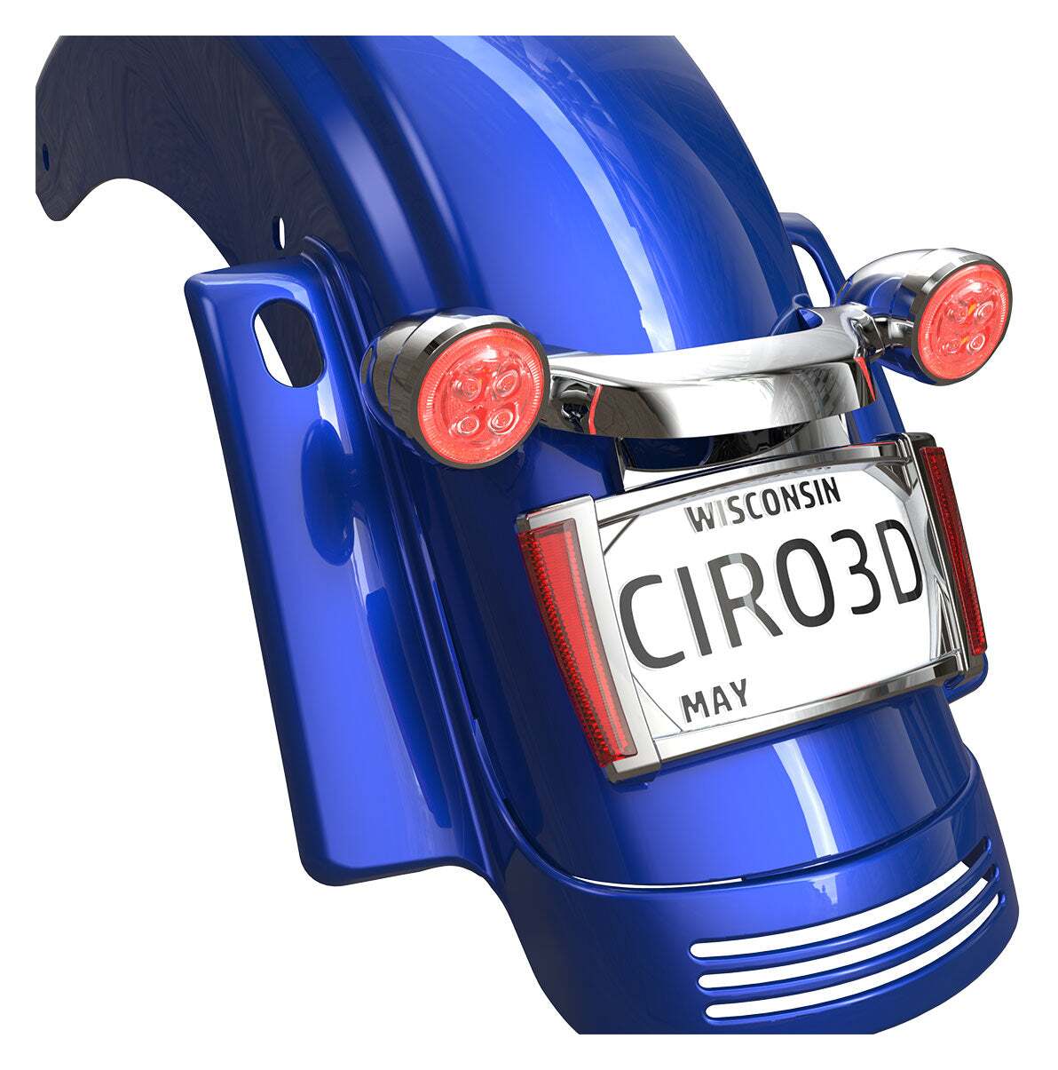 Ciro LED Lighted License Plate Frame For Harley Touring 2014-2025