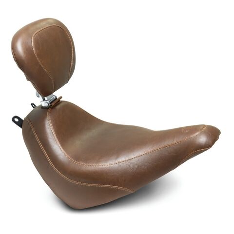 Mustang Wide Tripper Smooth Solo Seat For Harley Softail Heritage / Deluxe 2018-2025