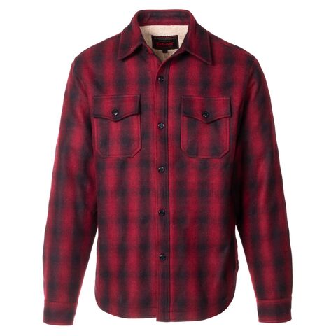 Schott CPO Plaid Sherpa Lined Shirt