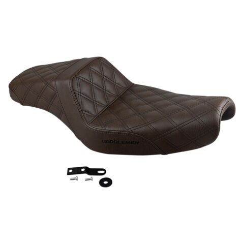 Saddlemen Step-Up LS Lattice Stitch Seat For Harley Sportster With 3.3 Gallon Tank 2004-2022