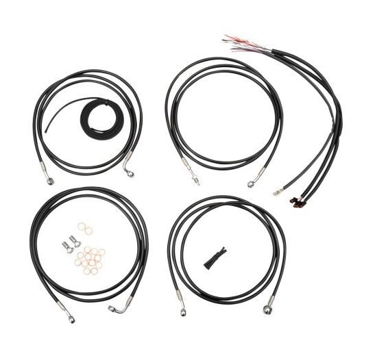 LA Choppers Plug and Play Handlebar Cable Brake Line And Wire Kit For