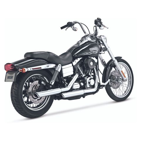 Vance & Hines PCX 3" Round Twin Slash Slip-On Mufflers For Harley Dyna 1991-2017