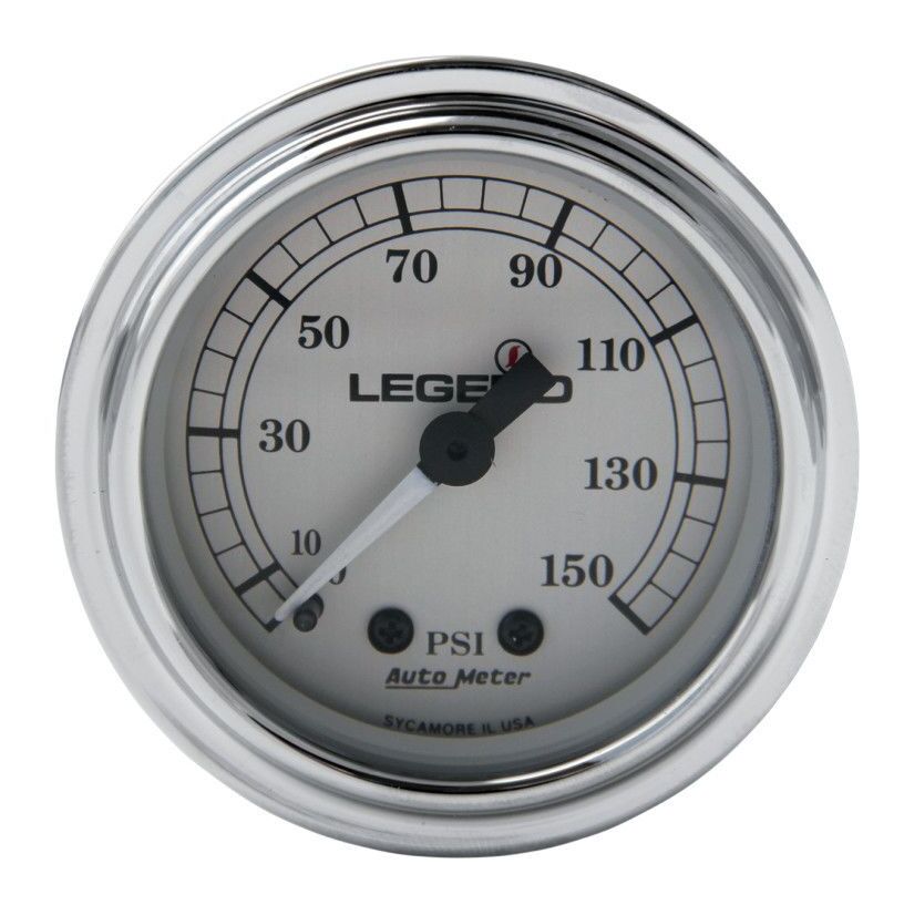 Legend Suspension Air Gauge For Harley Touring / Trike Silver Gauge