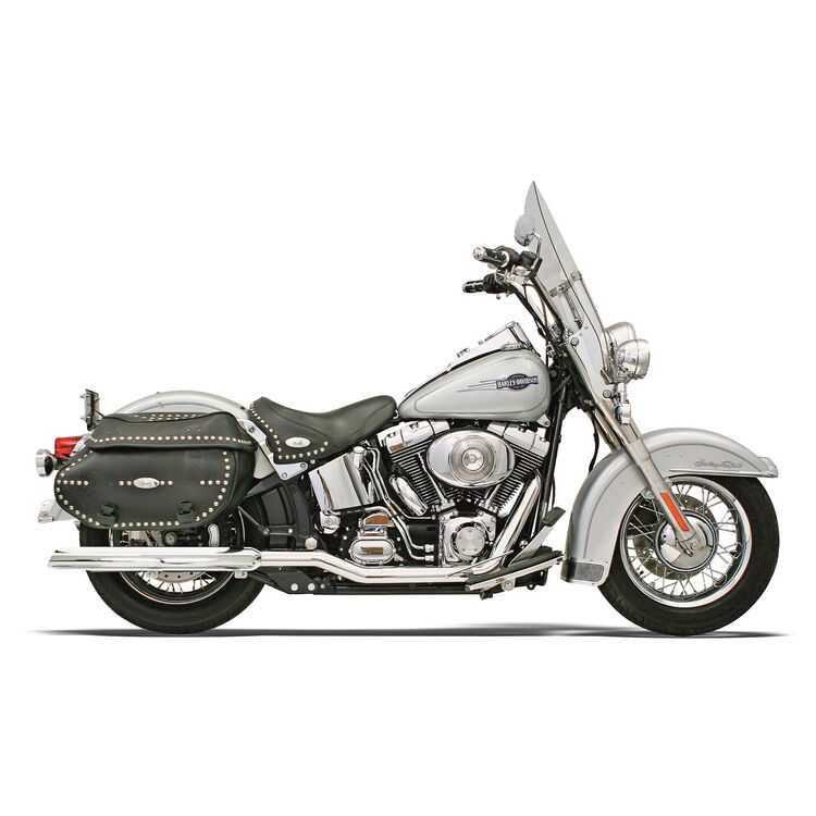 Bassani Power Curve True Dual Crossover Head Pipes For Harley Softail
