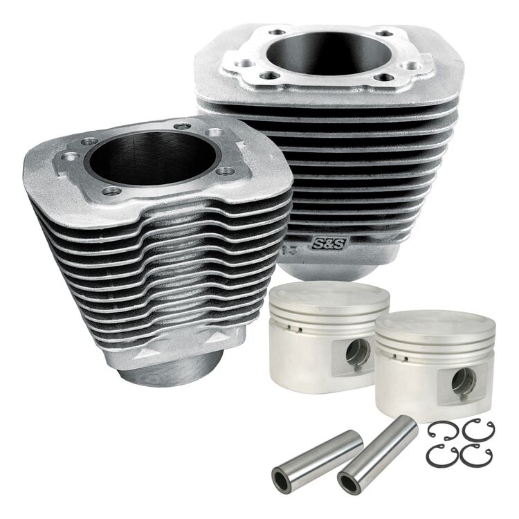 S&S Cycle 3.5" Bore Cylinder And Piston Kit For Harley EVO 1984-2000