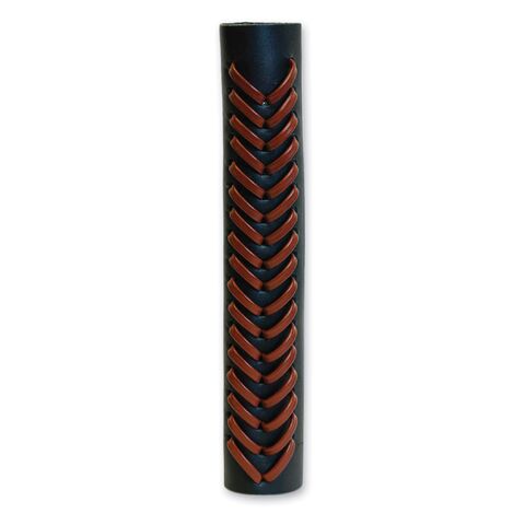 Hair Glove Leather With Brown V-Lace