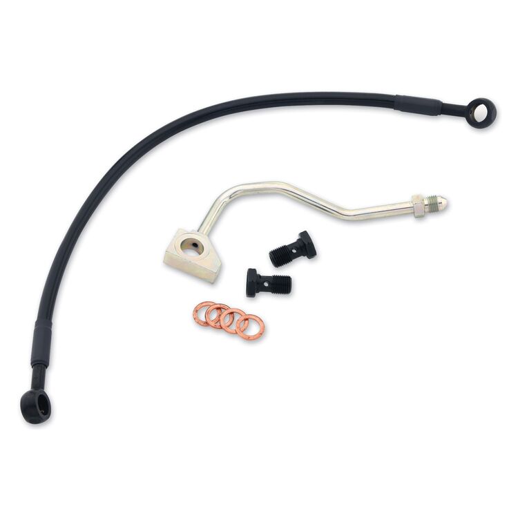 Goodridge Ebony ABS Brake Line Kit Stock For Harley Touring 2008-2013
