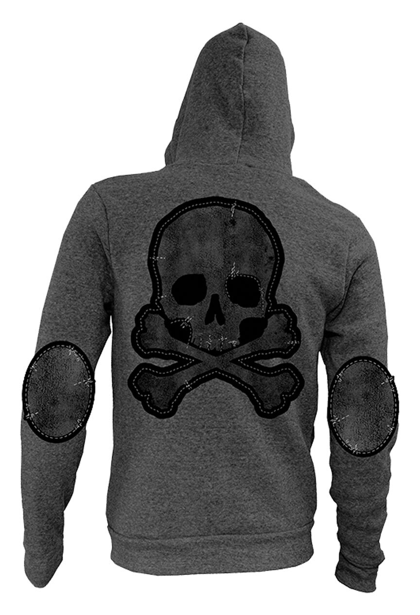 Lethal Angel Women's Grunge Skull Patch Full Zip Hoody | JPCycles.com