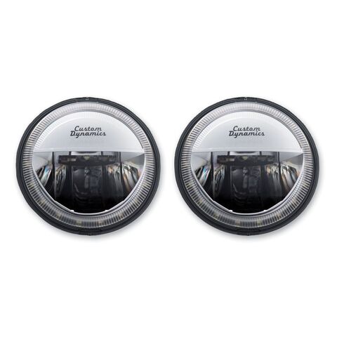 Custom Dynamics TruBEAM 4 1/2" LED Passing Lamps For Indian 2014-2025