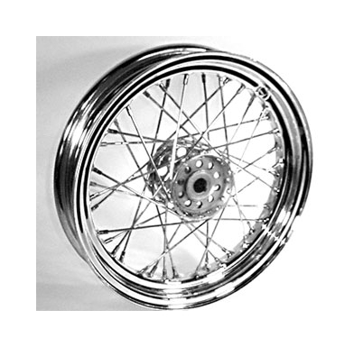 V-Twin Mfg. 40 Spoke Chrome Rear Wheel Set For Harley Servi-Car 1937