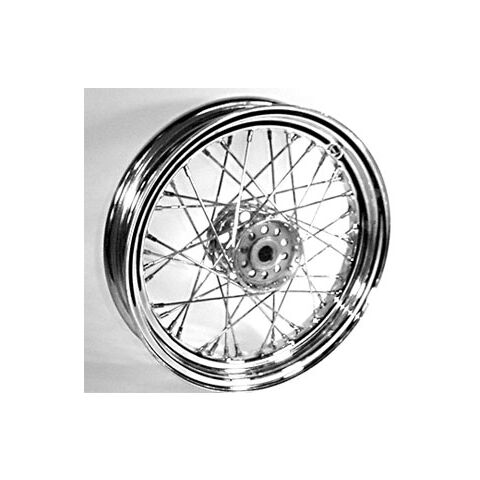 V-Twin Mfg. 40 Spoke Chrome Rear Wheel Set For Harley Servi-Car 1937-1950
