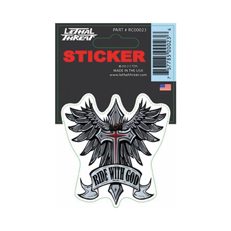 Lethal Threat Ride With God Sticker