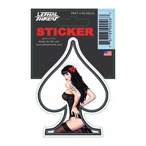 Lethal Threat Ace Pin Up Decal