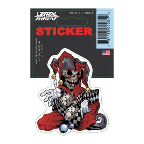 Lethal Threat Skull Jester Decal