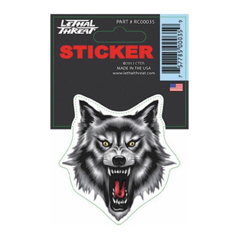 Lethal Threat Wolf Head Decal