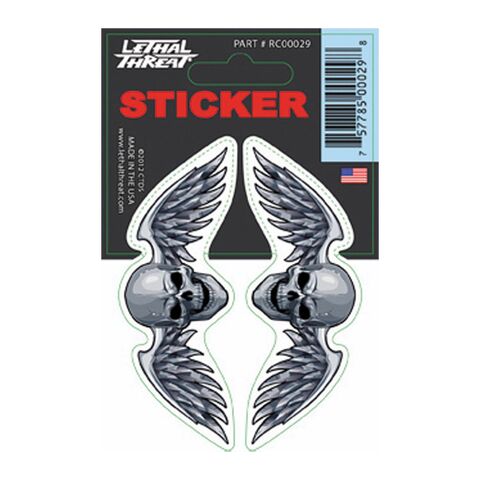 Lethal Threat Winged Skull Decal