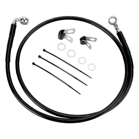 Drag Specialties Extended Front Brake Line Kit For Harley FXDL 2001-2005