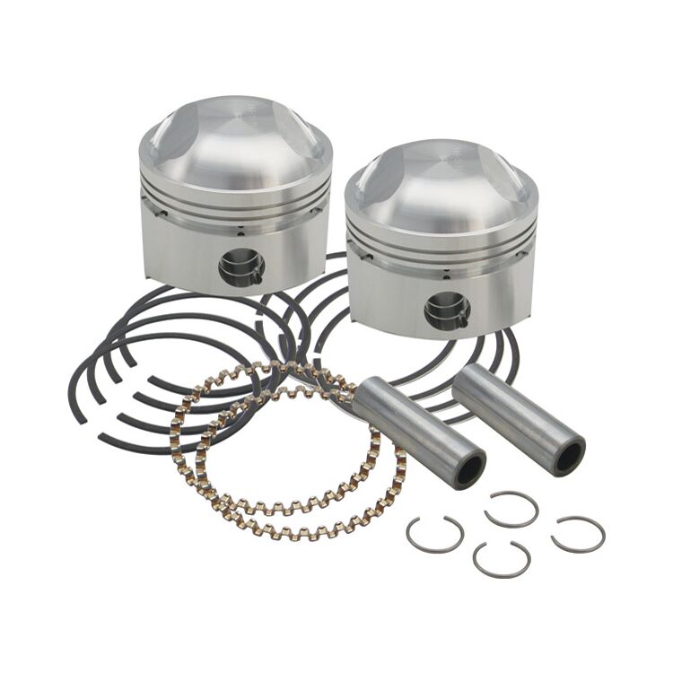S&S Cycle 3.4375" Bore High Compression Piston Kit For Harley Big Twin 1936-1984