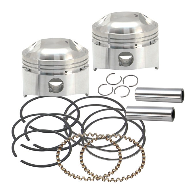 S&S Cycle 3.5" Bore High Compression Piston Kit For Harley Big Twin