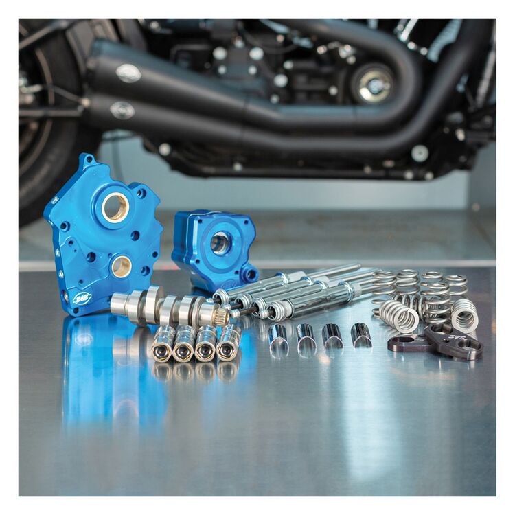 S&S Cycle 550 C Chain Drive Cam Chest Kit W/ Chrome Pushrod Tubes For