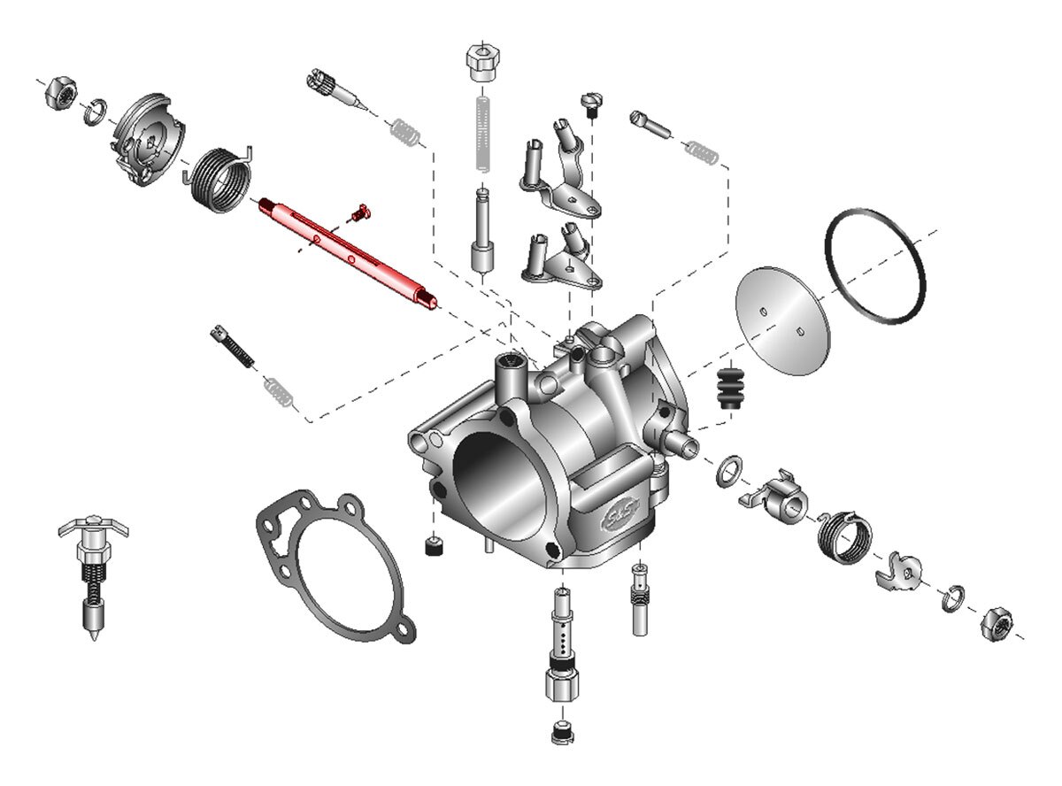 S&S Cycle Super E Throttle Shaft For Harley