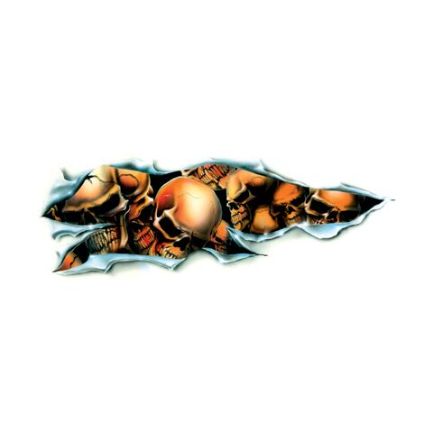 Lethal Threat Shred Skull Decal