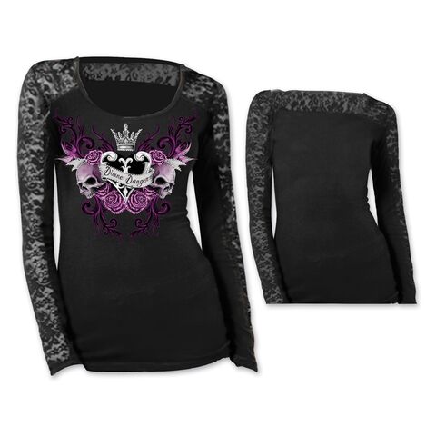 Lethal Angel Women's Divine Danger Lace Long Sleeve Shirt