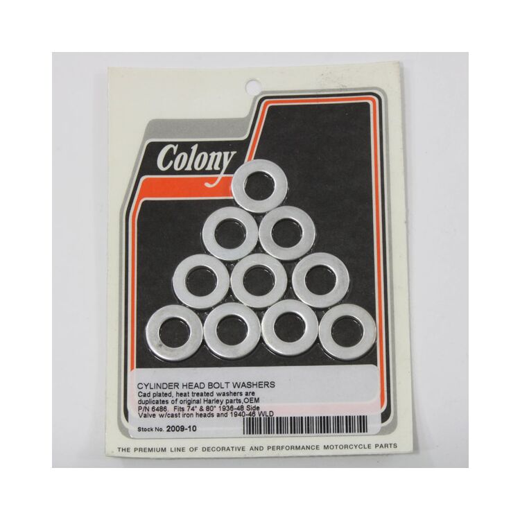 Colony Cylinder Head Bolt Washers For Harley OHV Big Twin 19361947