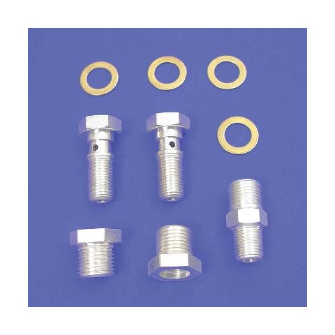 Colony Banjo Nipple Oil Fittings Kit For Harley E 1936-1942