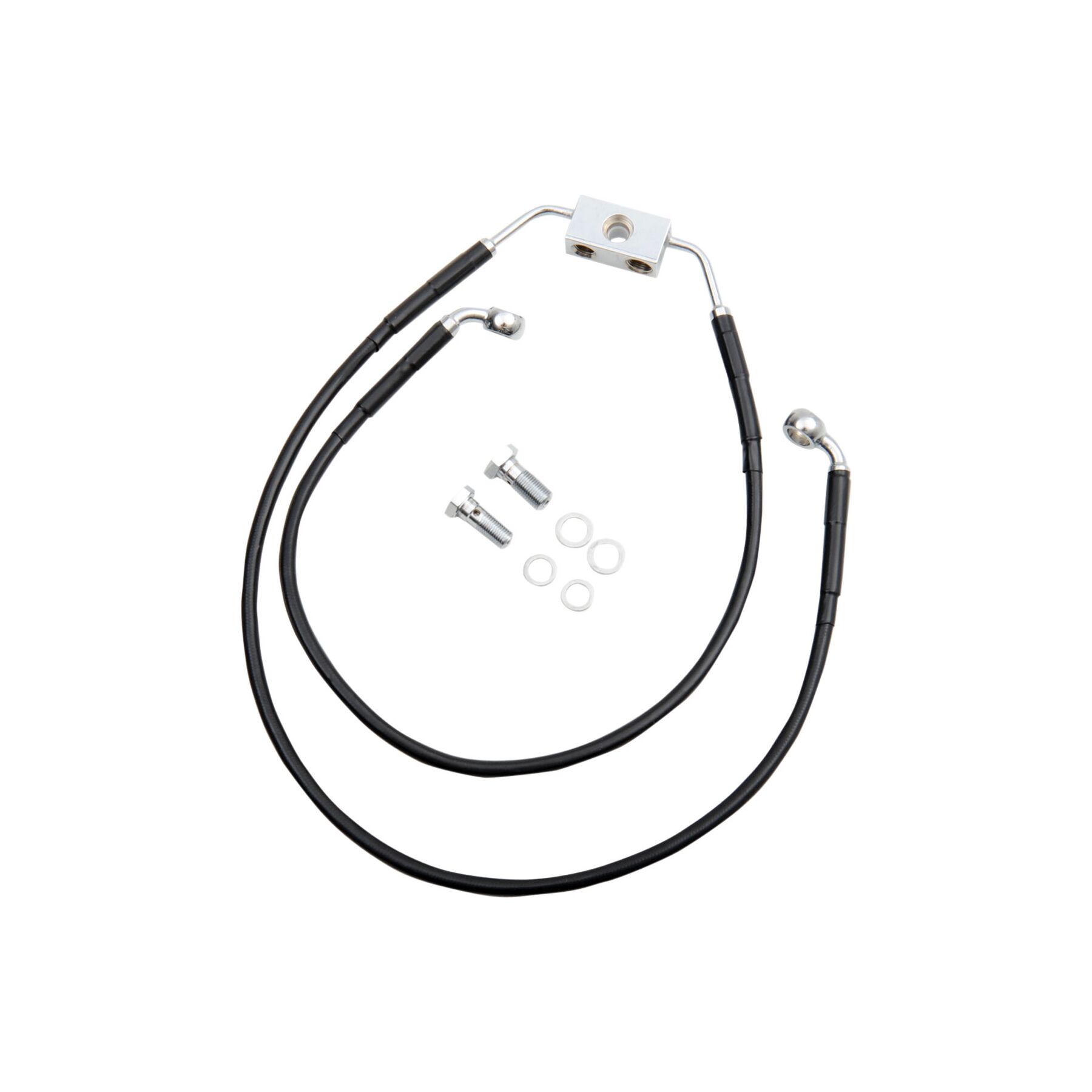 Drag Specialties Drag Specialties Extended Upper Brake Line Kit For Harley ABS FXDF 2012-2017 - $144.85 at RevZilla