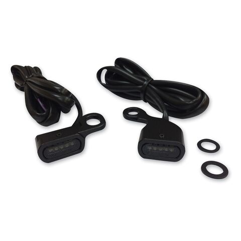 Drag Specialties LED Handlebar Marker Lights For Harley Softail / Dyna / XL 1996-2017