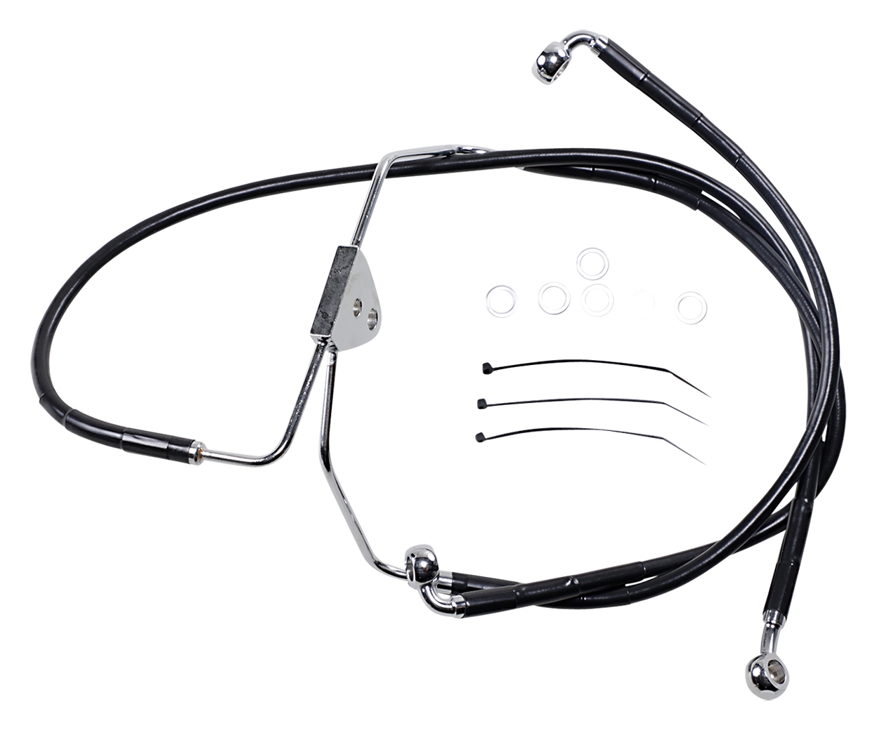 Drag Specialties Extended Front Brake Line Kit For Harley Touring Non