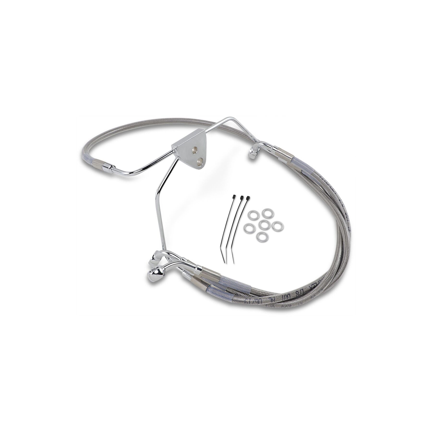 Drag Specialties Drag Specialties Extended Front Brake Line Kit For Harley Touring 1996-2007 - $133.30 at RevZilla