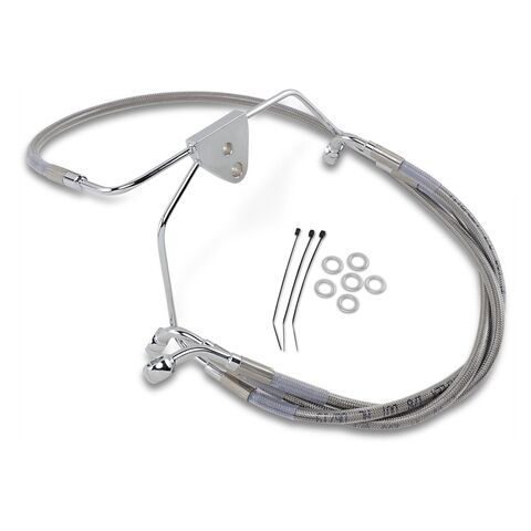 Drag Specialties Extended Front Brake Line Kit For Harley Touring 1996-2007