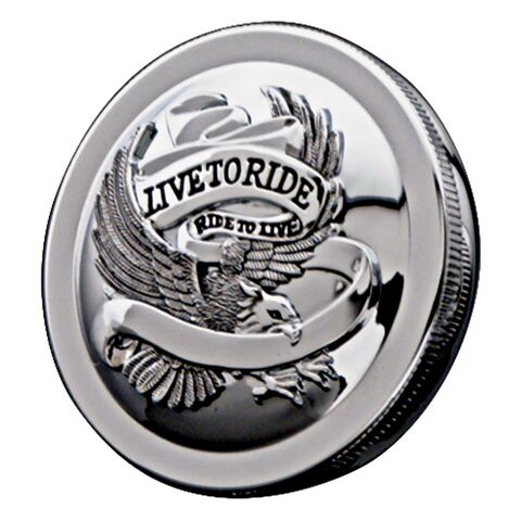 Milwaukee Twins Live To Ride Vented Gas Cap For Harley 1996-2026