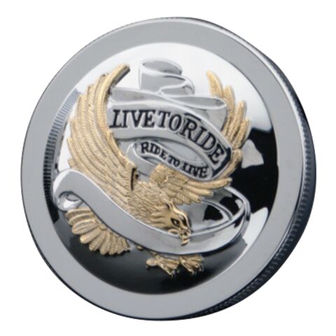 Milwaukee Twins Live To Ride Vented Gas Cap For Harley 1996-2025