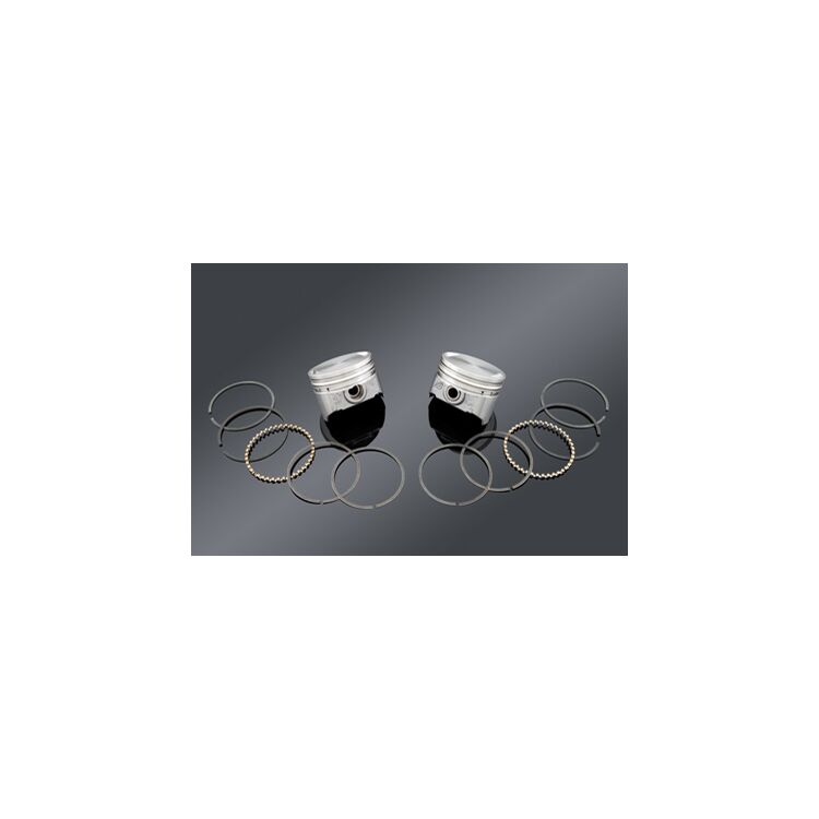 Keith Black Flat Top 3.498" 8.6:1 Piston Kit For Harley Evo 1984-1999