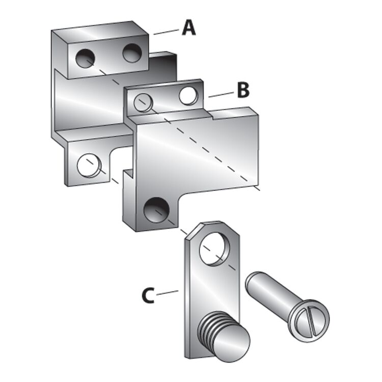 V-Twin Mfg. Side Car Rear Clamp Connector For Harley FL 1973-1979