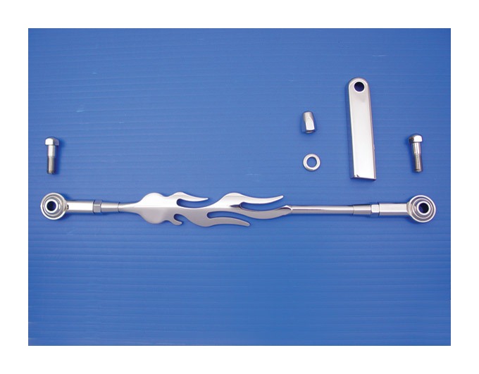 VTwin Mfg. Chrome Flame Shift Rod Kits