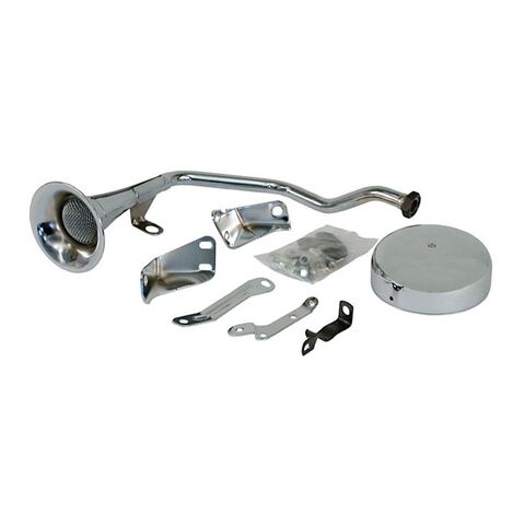V-Twin Mfg. Complete Jubilee Anniversary 6V Trumpet Horn Kit For Harley Panhead 1948-1964