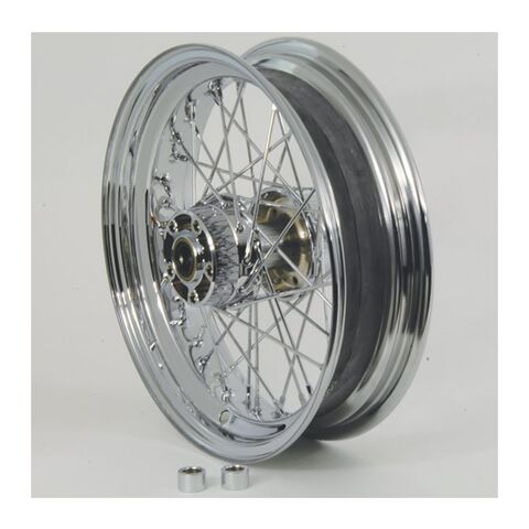 V-Twin Mfg. Replica 40 Spoke Chrome Rear Wheel For Harley 2000-2007