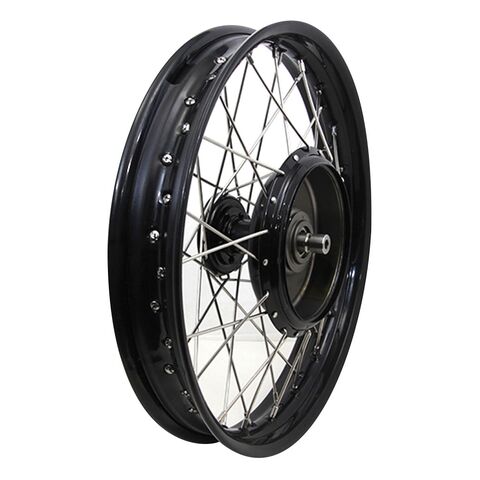 V-Twin Mfg. Replica 45 Black / Stainless Front Wheel For Harley WL 1937-1952